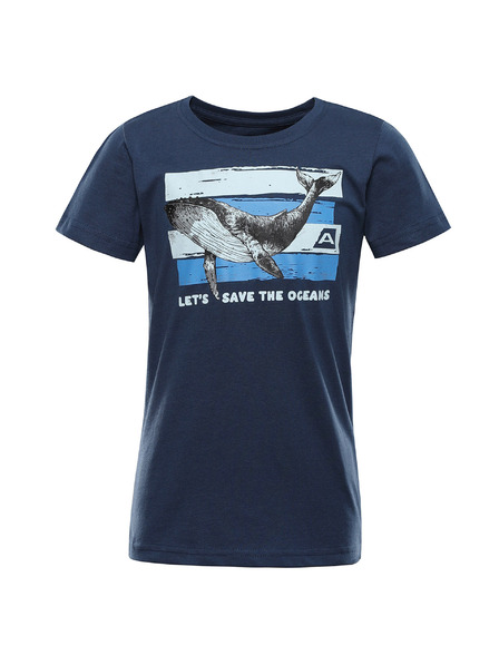 ALPINE PRO Kinder-T-Shirt aus Bio-Baumwolle ALPINE PRO TERMESO 2 blue wing teal varianta pc