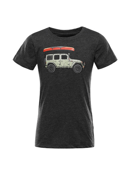 ALPINE PRO Kinder-T-Shirt aus nichtknittrigem Material ALPINE PRO BIGERO 2 black varianta pa