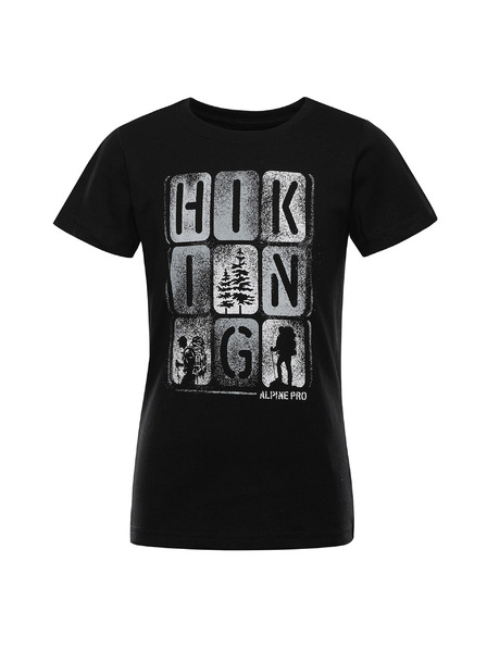 ALPINE PRO Kinder-T-Shirt aus Bio-Baumwolle ALPINE PRO TERMESO 2 schwarz varianta pe