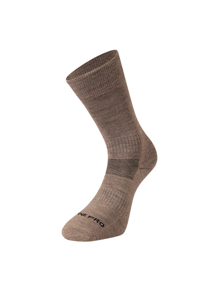 ALPINE PRO Antibakterielle Socken aus Merinowolle ALPINE PRO ERATE driftwood