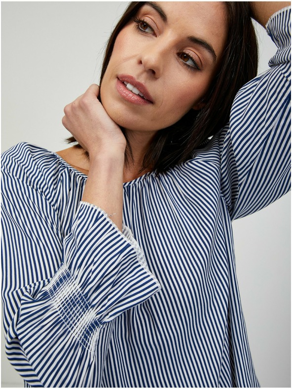 Orsay Blau gestreifte Bluse ORSAY