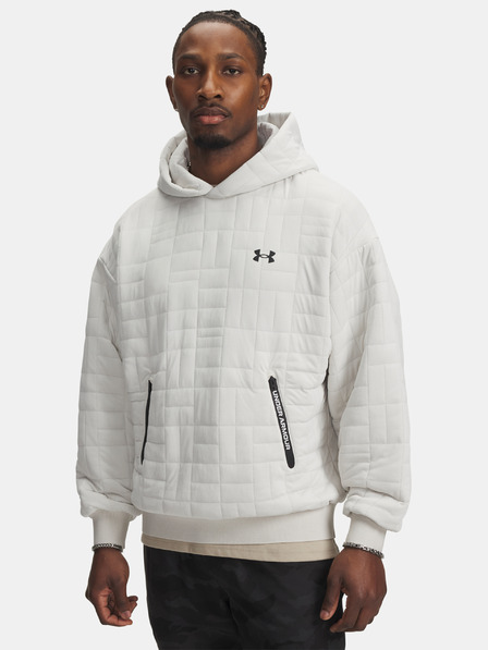 Under Armour Herren Sweatshirt Under Armour UA Unstoppable Flc Txtr Hdy-WHT