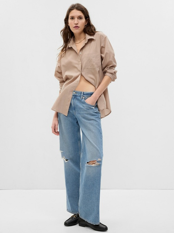 GAP Hemd mit Metallic-Garn Oversize GAP