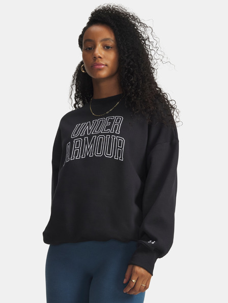 Under Armour Damen-Fleece Under Armour Rival Flc OS Varsity Crew-BLK