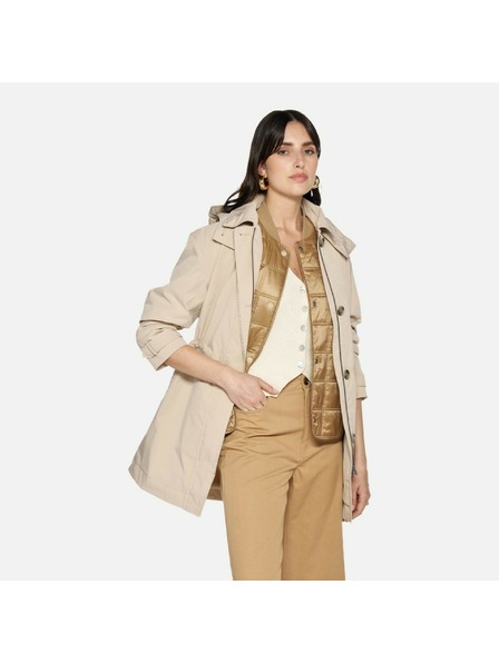 Geox Beige Damen-Parka Geox Mantinea