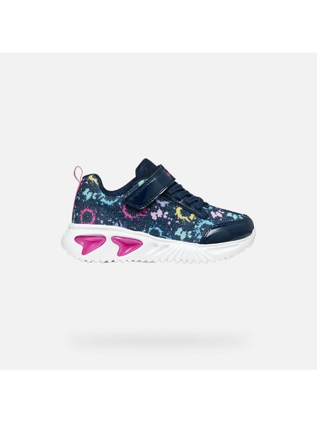 Geox Dunkelblau Mädchen-leuchtende Sneaker Geox Assister