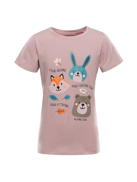 ALPINE PRO Kinder-Baumwoll-T-Shirt ALPINE PRO DORGO pale mauve variante pe