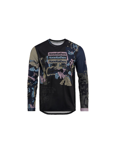 Horsefeathers Bike-Trikot Quantum LS - doodle