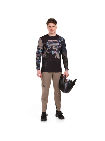 Horsefeathers Bike-Trikot Quantum LS - doodle