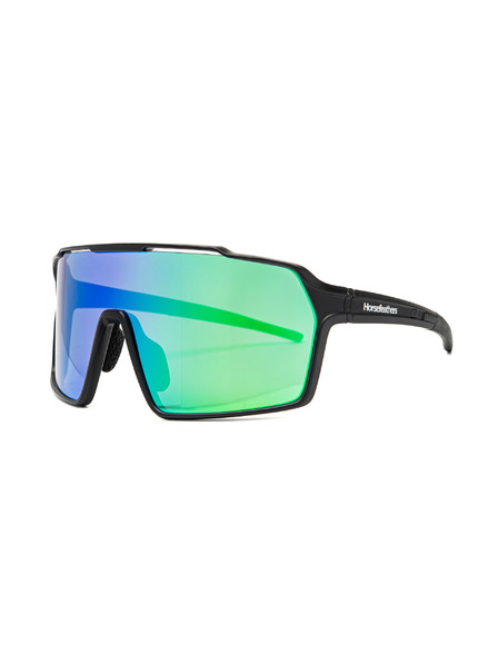 Horsefeathers Radsportbrille Neutron - matt black/mirror green