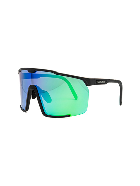 Horsefeathers Radsportbrille Proton - matt black/mirror green