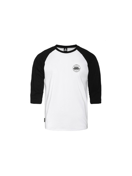 Horsefeathers Shirt Global Raglan - white/black
