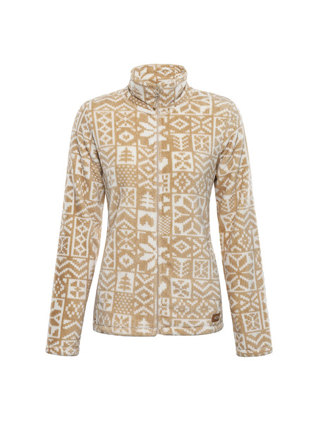 ALPINE PRO Damen Fleece-Sweatjacke mit Supratherm ALPINE PRO EFLINA white pepper varianta pa