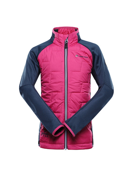 ALPINE PRO Kinder-Sweatjacke mit Merinowolle-Füllung ALPINE PRO JORWO 2 fuchsia fedora