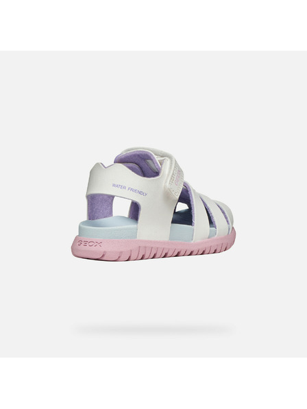 Geox Weiße Mädchen-Sandalen Geox Sandal Fusbetto