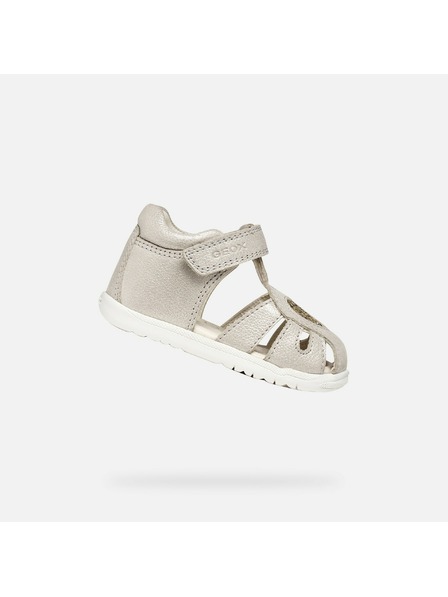Geox Graue Mädchen-Sandalen für erste Schritte Geox Sandal Macchia