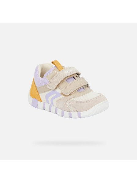 Geox Beige Mädchen Barfuß-Sneaker für die ersten Schritte Geox Iupidoo