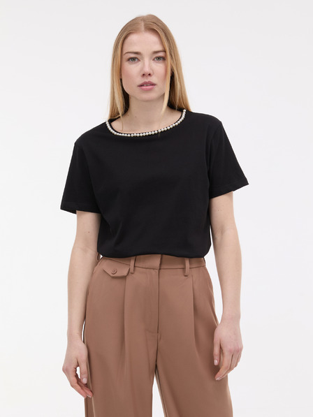 Orsay Schwarzes Damen-T-Shirt mit Applikation ORSAY