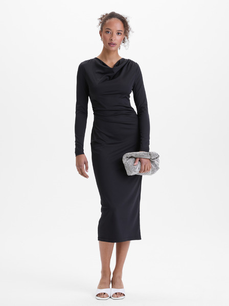 Orsay Schwarzes Damen-Midikleid ORSAY