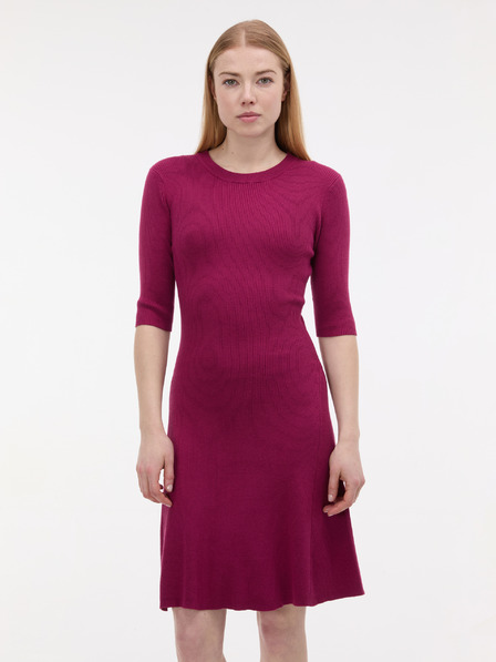 Orsay Weinrotes Damenkleid knielang ORSAY