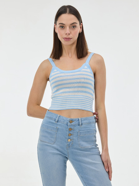 Orsay Hellblaues gestreiftes Damentop ORSAY
