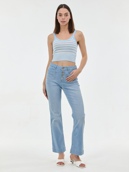 Orsay Hellblaues gestreiftes Damentop ORSAY