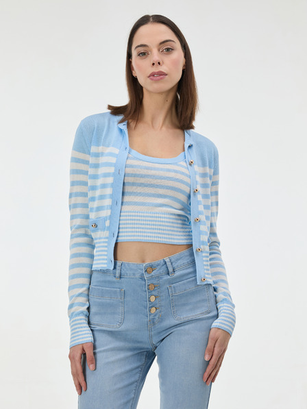 Orsay Hellblauer gestreifter Damen-Cardigan ORSAY