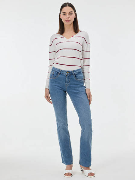 Orsay Roter Damen-Streifenpullover ORSAY