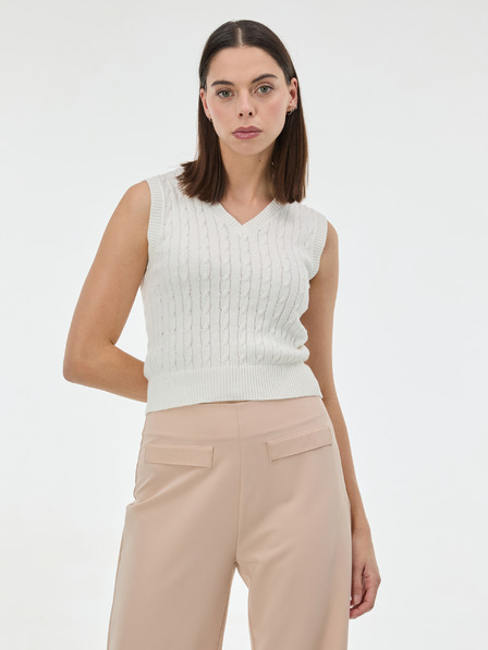 Orsay Cremefarbene Damen-Strickweste ORSAY