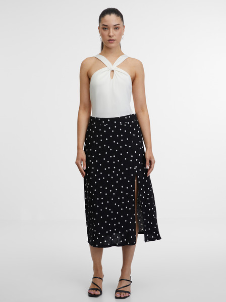 Orsay Schwarzer Damenrock mit Punkten ORSAY