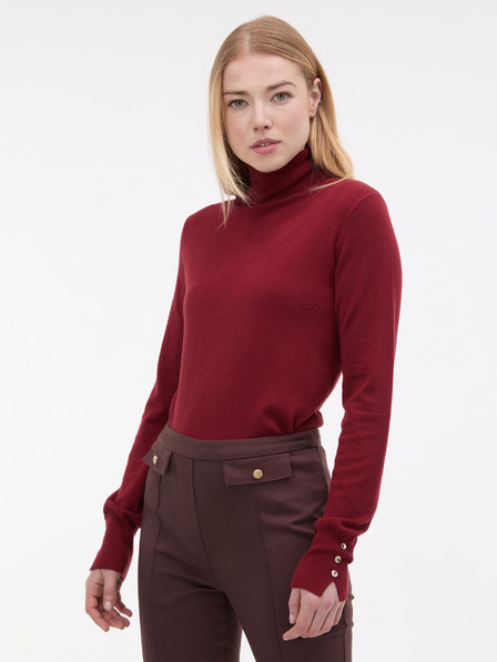 Orsay Weinroter Damen-Rollkragenpullover ORSAY