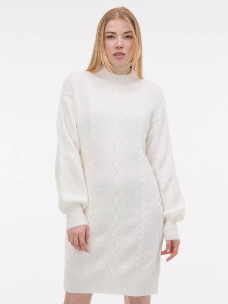 Orsay Cremefarbenes Damen-Pulloverkleid ORSAY