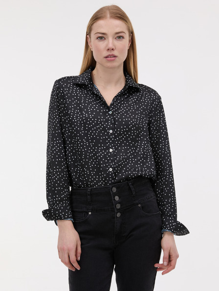 Orsay Schwarze gemusterte Damenbluse ORSAY