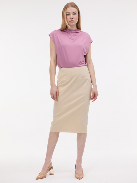 Orsay Cremefarbener Damen-Bleistiftrock mit Streifen ORSAY