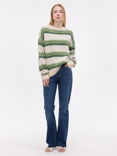 Orsay Grüner Damen-Streifenpullover ORSAY