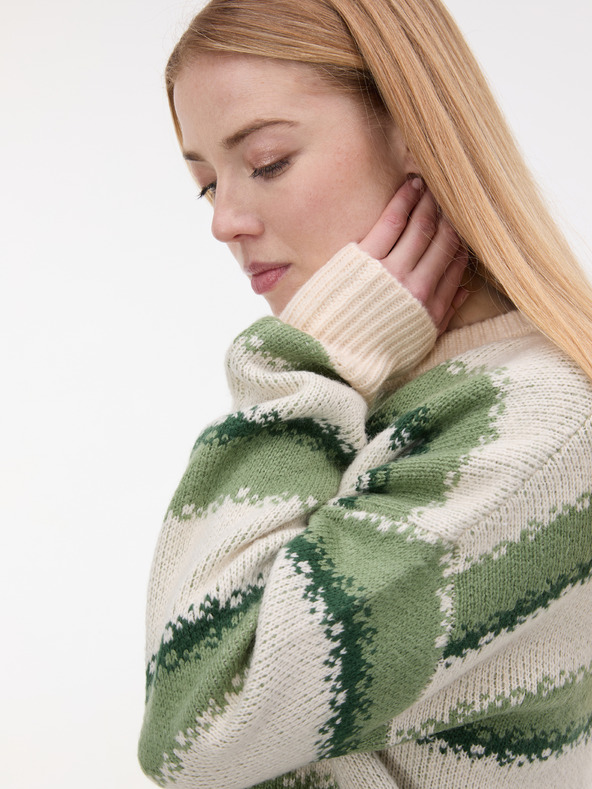 Orsay Grüner Damen-Streifenpullover ORSAY