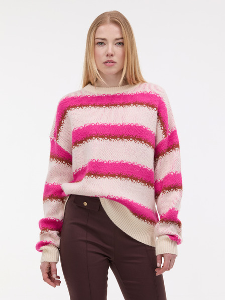 Orsay Rosa Damen-Streifenpullover ORSAY