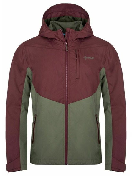Kilpi Khakifarbene und burgunderfarbene Herren-Outdoorjacke Kilpi SONNA-M