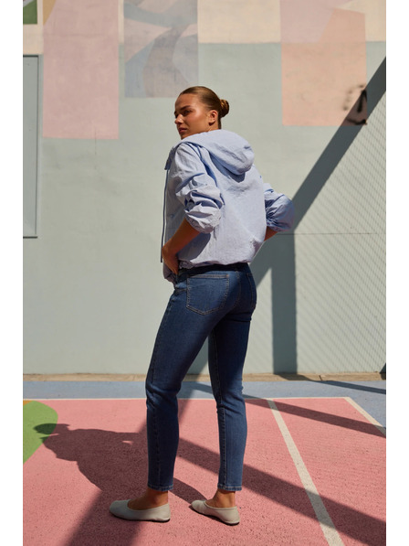 Moodo Jacke mit Kapuze hellblau Moodo