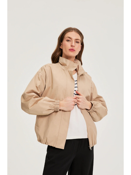 Moodo Jacke mit Stehkragen beige Moodo