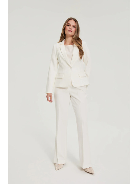 Moodo Einreihiger weißer Blazer Moodo