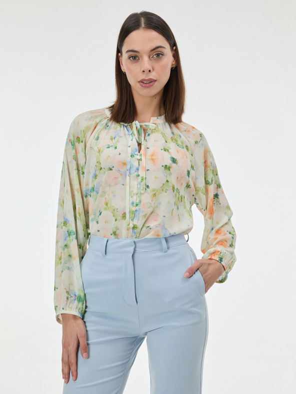 Orsay Hellgrüne gemusterte Damenbluse ORSAY