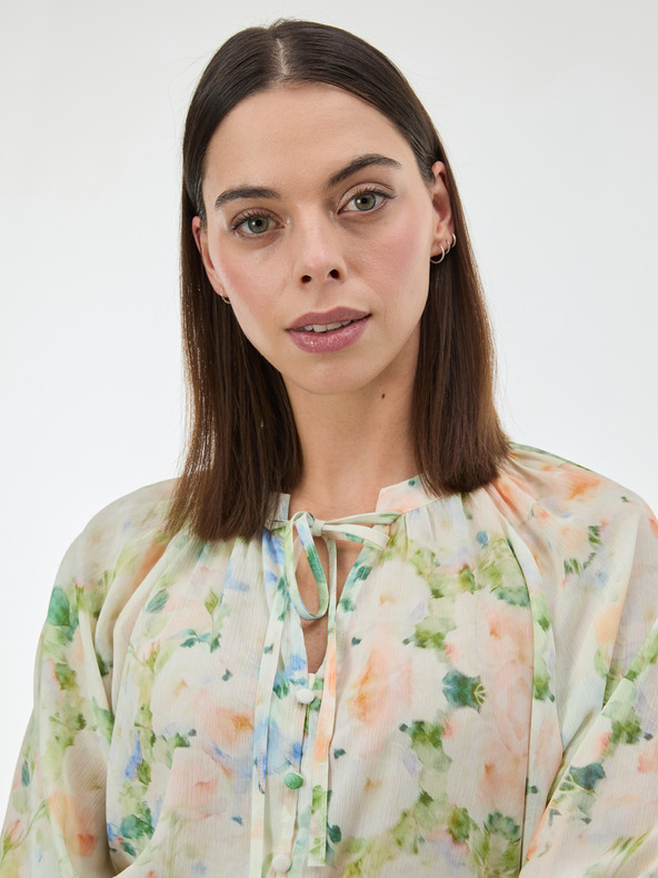 Orsay Hellgrüne gemusterte Damenbluse ORSAY