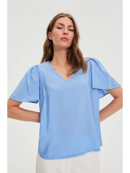 Moodo Viskose blaues Hemd Moodo