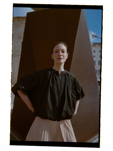 Moodo Schwarze Oversized-Jacke Moodo