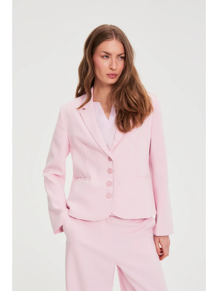 Moodo Einreihiger rosa Blazer Moodo