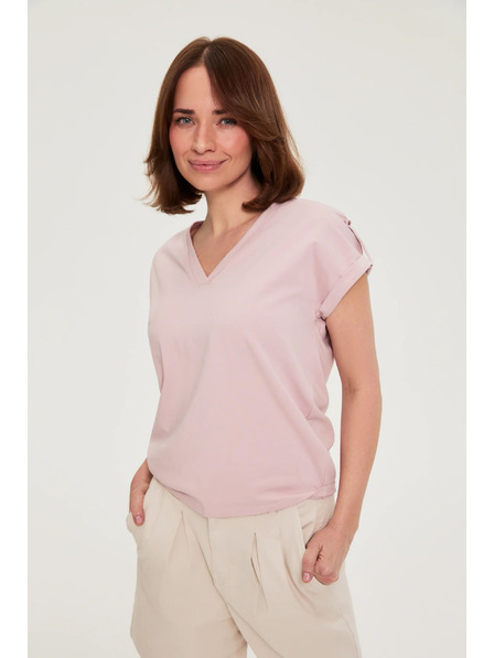 Moodo Baumwoll-T-Shirt rosa Moodo