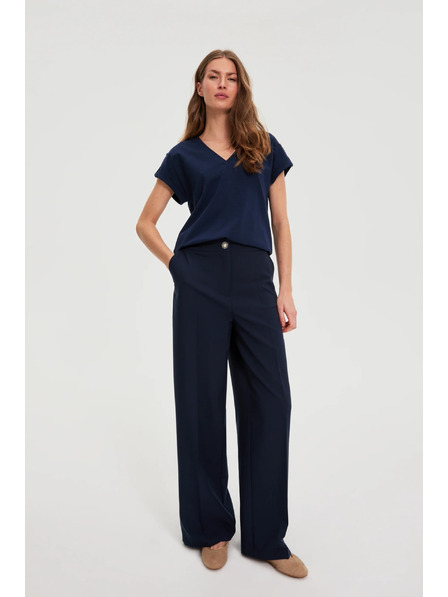 Moodo Baumwoll-T-Shirt dunkelblau Moodo