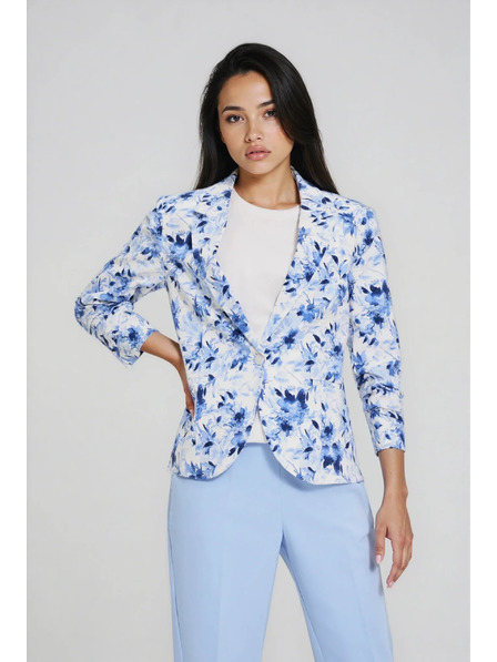 Moodo Sakko mit Blumen blau Moodo