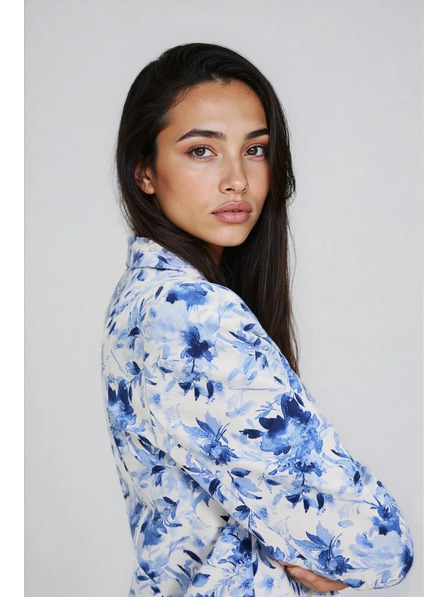 Moodo Sakko mit Blumen blau Moodo